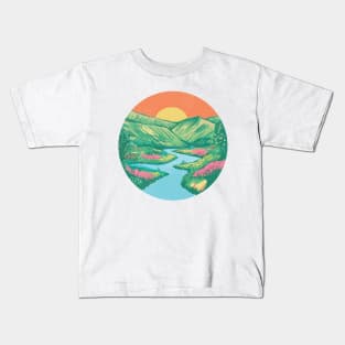 Sunrise Mountains Kids T-Shirt